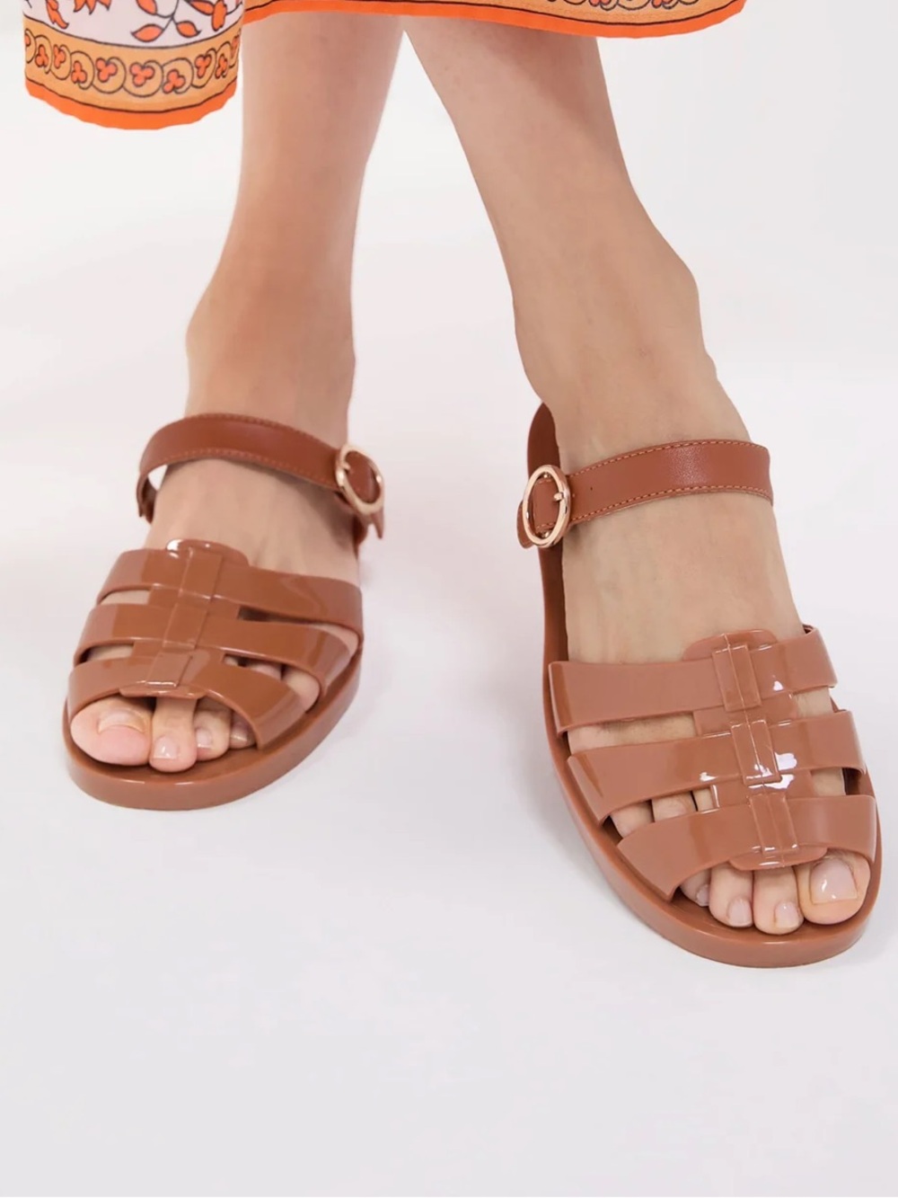 Tuckernuck Cognac Riley Jelly Sandals - Picture 2 of 4